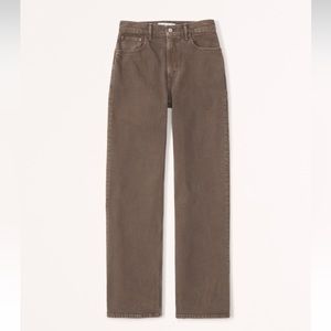 Abercrombie Brown High Rise 90s Relaxed Jean